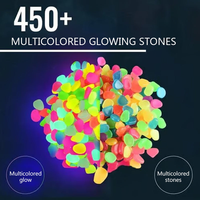💥Glow-in-the-Dark Garden Pebbles – Decorative Outdoor Landscape Stones for Pathways & Flower Beds ✨🌿