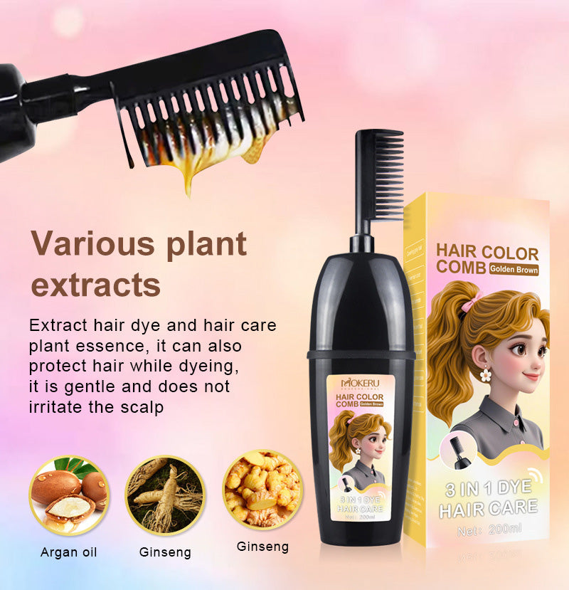 🟧3-in-1 comb for hair coloring | Easy at-home hair coloring with integrated brush