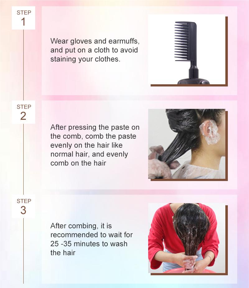 🟧3-in-1 comb for hair coloring | Easy at-home hair coloring with integrated brush