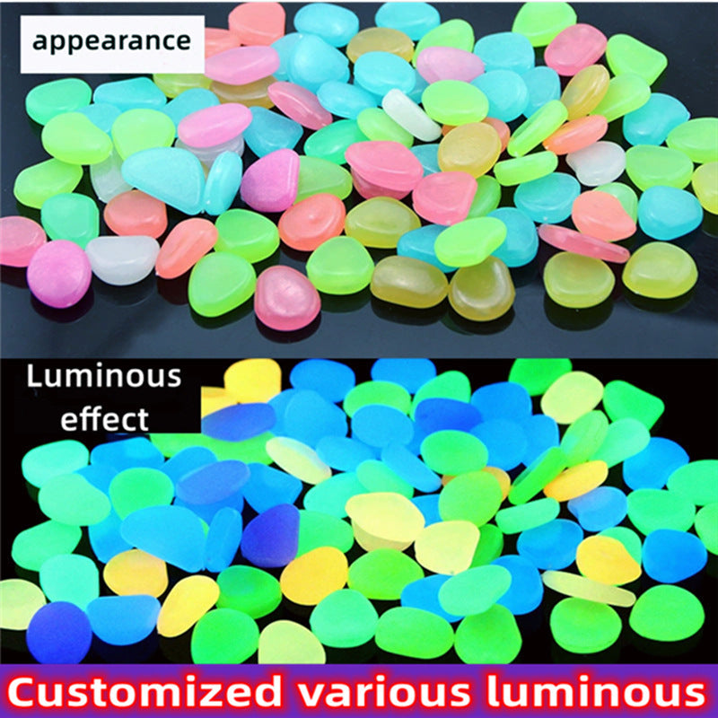 💥Glow-in-the-Dark Garden Pebbles – Decorative Outdoor Landscape Stones for Pathways & Flower Beds ✨🌿